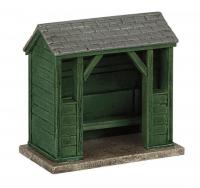 44-0539G Bachmann Scenecraft Wooden Bus Stop Green